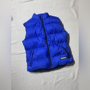 Women's Blue Puffer Vest - Quilted Sleeveless Jacket